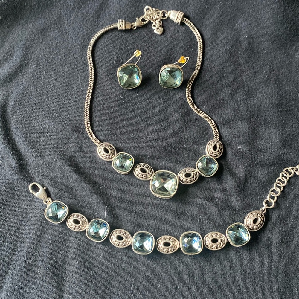 Brighton aqua jewelry set.